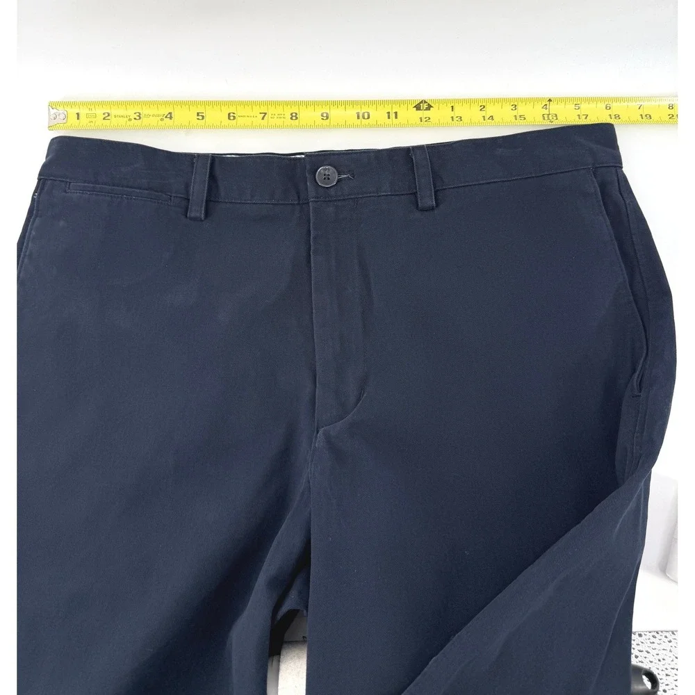 Banana Republic Chino Shorts Navy Blue Preppy Casual Mens 36 Cotton Flat Front